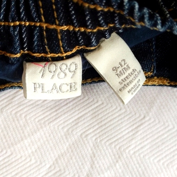 children's place heart patch denim jean skirt with modesty shorts 12 months baby - Picture 4 of 7